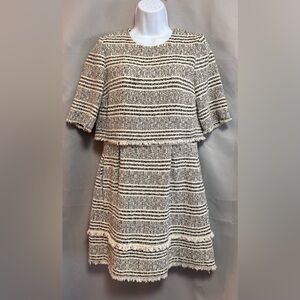 Zara‎ Women's Midi Dress Medium Multi Cotton Short Sleeve Pockets Coquette